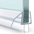 thumbnail image 1 of HLONK Shower Door Bottom Seal  Frameless Glass Shower Door Seal Strip  3 Section Segmented Installation - Suitable for 3/8 Inch Glass  47.5 inch(15.75 inch * 3), 1 of 7