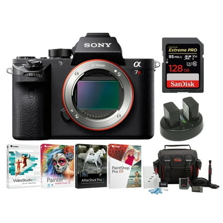 Sony Alpha a7RII Mirrorless Camera with 128GB SD Card and Dual Battery