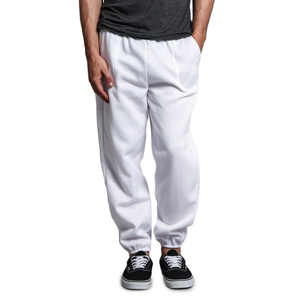 G-Style USA - G-Style USA Men's Basic Fleece Jogger Sweatpants with Pockets - HILLSP - WHITE