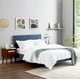 thumbnail image 3 of Base de Cama Queen Nooz con Cabecera Nooz Geometric Tapizada Azul, 3 of 6