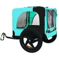 thumbnail image 5 of Jopath Pet Bike Trailer Dog Cart for Bicycle, Easy Folding Cart Frame Non-Slip Floor, Internal Leash for Small and Medium Pets Light Blue, 5 of 9