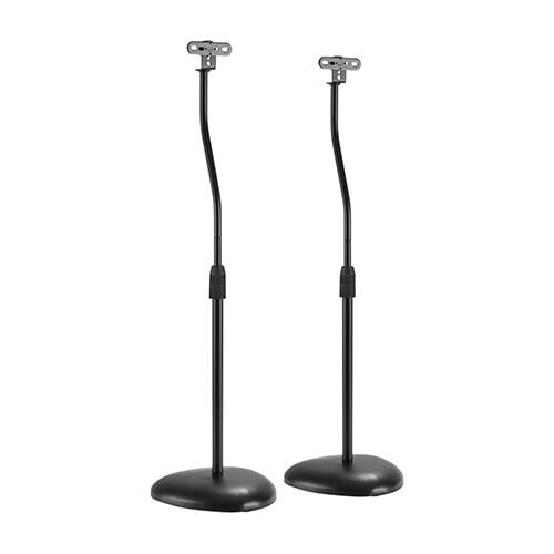 Impact Mounts Adjustable Height Speaker Stand Universal Fit Holds Satellite and Small
