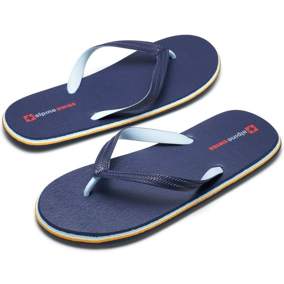 Alpine Swiss Men's Flip Flops | Ultra-light Thin EVA foam Sandals for Beach Pool Everyday Wear | Simple Flexible Flip Flops for Men