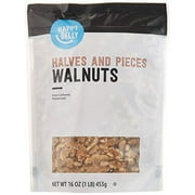 Happy Belly California Walnuts, Halves and Pieces, 16 Ounce, Pack of 2