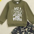 thumbnail image 3 of Toddler Kids Baby Boy Fall Clothes 12 18 24 Months 3T 4T 5T 6T Round Neck Letter Print Long Sleeve Tops Camouflage Trousers Pants Kaprioy Baby Boy Winter Clothes, 3 of 3