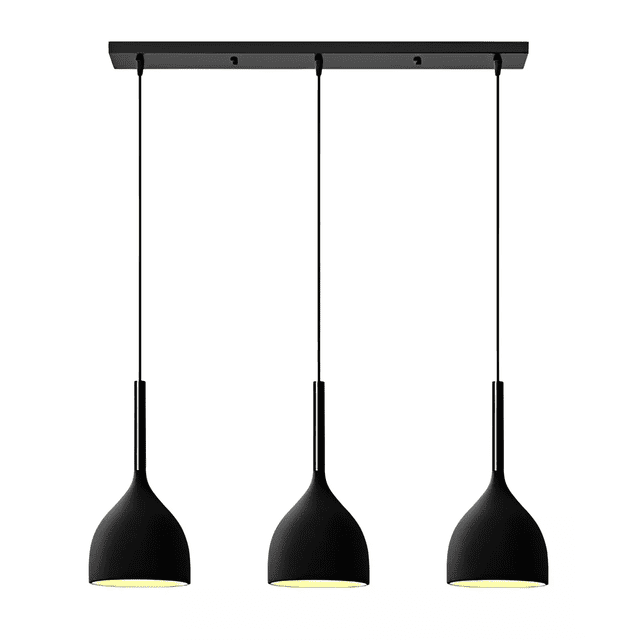 Lampara Colgante Moderna Candelabro 3 Cabezas Alt. Ajustable negras