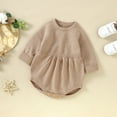 thumbnail image 5 of Sngxgn Boy Romper Baby Boys Ruffle Bodysuit Knit Shirt Toddler Boy Jumpsuit Tops(Khaki,68), 5 of 9