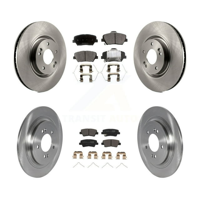 Transit Auto Front Rear Disc Brake Rotors and Ceramic Pads Kit for Car 2019-2020 Hyundai Nexo K8T-104316
