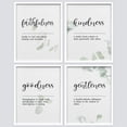thumbnail image 2 of PixonSign Framed Wall Art Spiritual Inspirational Virtue Quotes Posters, Set of 4 Faithfulness, Kindness, Goodness, Gentleness Botanical Illustrations, Canvas Prints for Home Decor - 11"x14" White, 2 of 5