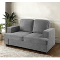 thumbnail image 4 of Dtwnek Velvet Loveseat Sofa with Wood Frame, 2 Seater Sofa Couch for Home, Apartment, Office, Gray, 4 of 8