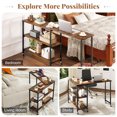 thumbnail image 2 of Giantex Table d'Appoint de Sofa Rotatif à 360°, Grande Table Mobile pour Canapé, Bureau d'Ordinateur Roulant sur Roulettes, 2 of 8
