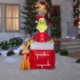 thumbnail image 3 of The Grinch & Max Chimney Airblown Inflatable, 3 of 3