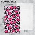 thumbnail image 2 of Hand Towels Set of 2 Leopard Print Pink Heart Towels for Bathroom Soft Absorbent Decorative Hand Bath Towels Dish Towels for Kitchen Sports Gym Yoga Home Decor 14 x 28 in, 2 of 6