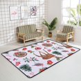 thumbnail image 4 of FREEAM Soft Foam Nursery Area Rugs Watercolor Winter Cute Baby Deer Robin Bird Non Slip Play Mats for Kids Boys Girls Playing Room Living Room63x48 inch, 4 of 6