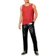 thumbnail image 2 of INSPIRE CHIC Mesh Sheer Tank Top for Men's See Through Sleeveless Tee Shirts Crew Neck Party Vest M Red, 2 of 5