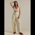 thumbnail image 4 of Mono Vaquero Holgado Informal Sin Mangas con Bolsillos Ajustable para Mujer Marfil XL, 4 of 7