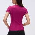thumbnail image 5 of Babysbule Women's Seamless Short Sleeve Workout T-Shirt, Round Neck Slim Fit Breathable Yoga Top, Moisture Wicking Running Shirt for Gym Fitness, 5 of 9