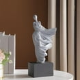 thumbnail image 2 of Resin Women Statue Lady Sculpture Figurine, Handmade Art, Abstract Modern Ornament for Home, Wedding, Anniversary, Office Decor - Gray, 2 of 6