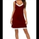 thumbnail image 4 of Camisón de Mujer con Cuello en V, de Encaje, Suave, Color Vino Tinto, Talla XXL, 4 of 5