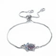 thumbnail image 2 of harmtty Turtle Bracelet Adjustable Shiny Colorful Rhinestones Sparkling Geometric Decorative Gift Women Girls Sea Turtle Bracelet Dainty Jewelry for Dating, 2 of 8