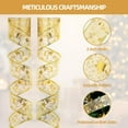 thumbnail image 3 of Gold Christmas Tree Ribbon Fairy Lights 32.8ft (2 * 16.4ft) 100 LED Indoor Ribbon String Warm Light, Flashing & Constant Modes Battery Powered Twinkle Light for Christmas Tree New Year Decorations, 3 of 5
