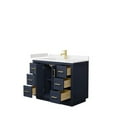 thumbnail image 2 of Wyndham Collection Miranda 42" Wood&Marble Single Bathroom Vanity in Gold/Blue, 2 of 3