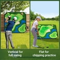 thumbnail image 2 of SLSY Golf Chipping Game with 80”x80” Large Chipping Mat, 2 Golf Clubs, 25 Sticky Balls, Outdoor Indoor Sports Training Toy Gift for Adults, Family Yard Target Game, 2 of 8