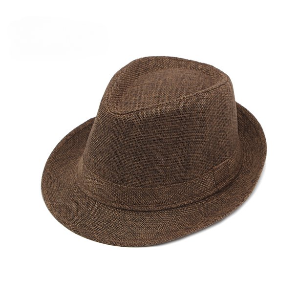Sombrero con protección solar para exteriores para primavera y verano de mediana edad, sombrero de copa de playa para mujer, sombrero de lino Retro informal de Jazz