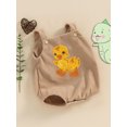 thumbnail image 5 of Aojekbee Baby Boy Girl Corduroy Overalls Casual Duck Embroidery Sleeveless Romper Toddler Summer Jumpsuit, 5 of 10