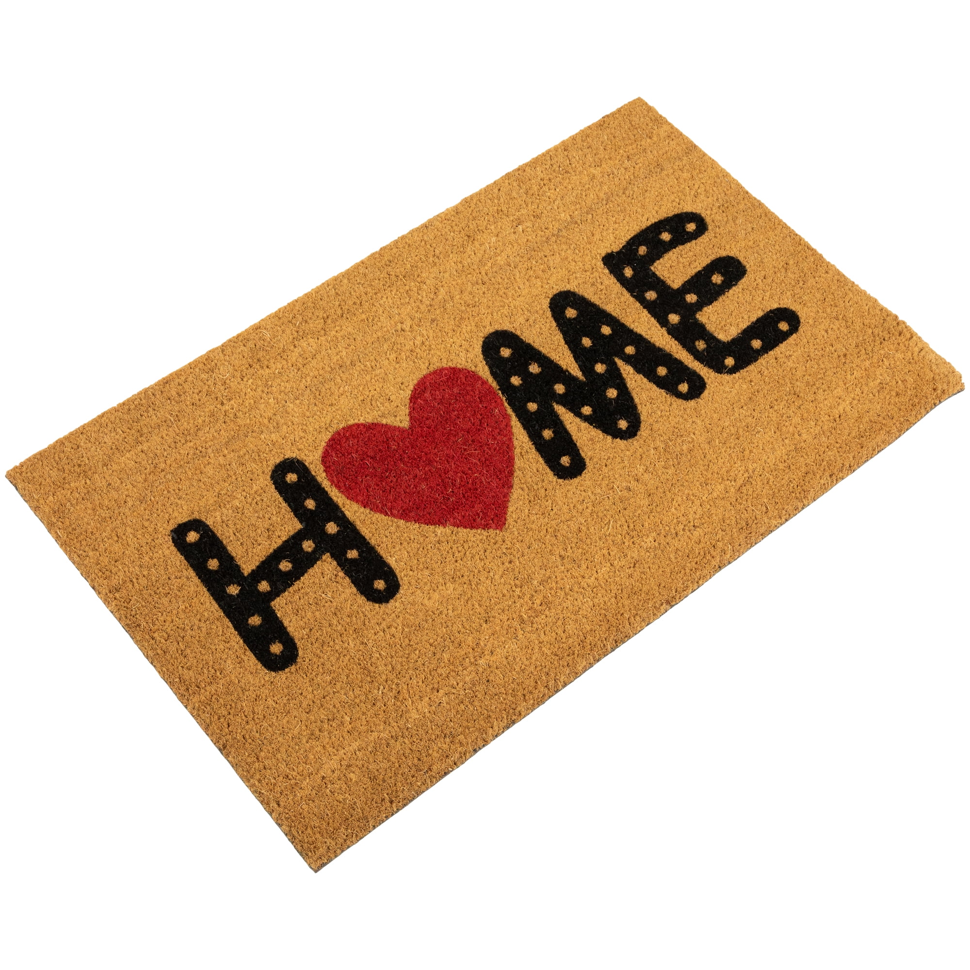 Northlight Natural Coir Home Heart Outdoor Doormat 18" x 30"