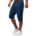 thumbnail image 3 of ORQ Men Loose Pockets Lace Up Casual Split Mid Pants, 3 of 6