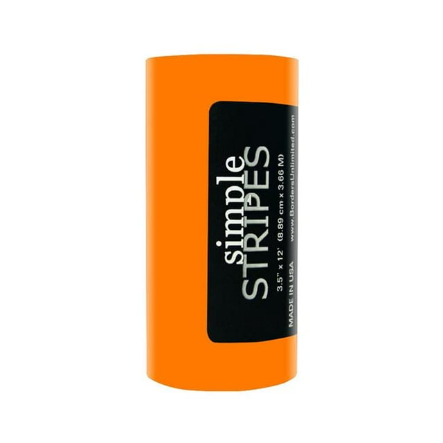 Borders Unlimited 3,5 Po x 12 Pi Rayures Simples&44; Esprit Orange