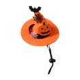 thumbnail image 2 of Halloween Pumpkin Bat Pet Witch Hat 13.5Ã11.5cm, Felt Adjustable Cat Dog Wizard Hat with Spider Web Decor, Cute Pet Accessory for Small Puppy Kitten Halloween Party, 2 of 6