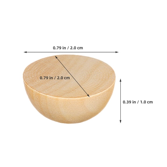 OUNONA 100 Pieces Wooden Half Circle Shapes for Crafts Beige Wood Materials Group Activities and Crafting