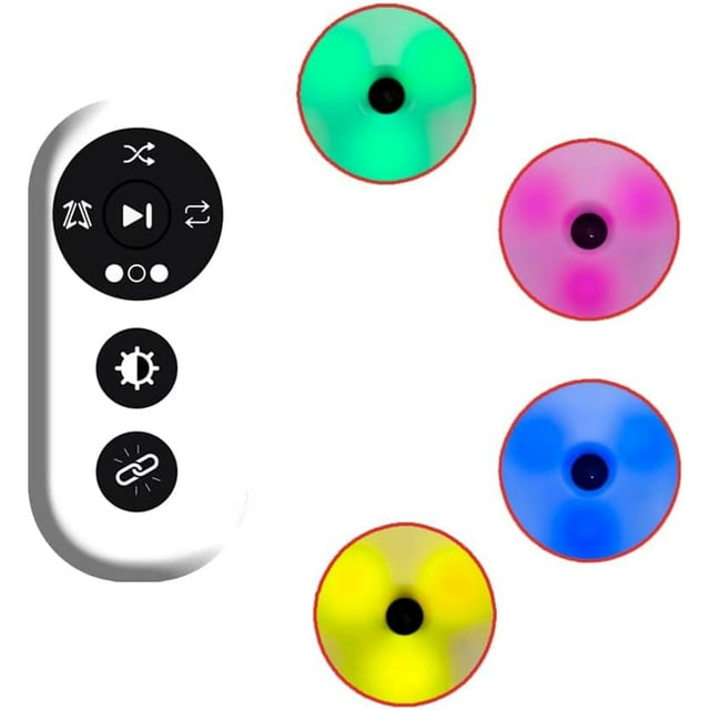 GHSDFBB Reaction Training Light, Agile Reaction Speed Training Equipment, Flash Reflex Light, 4 Modes Remote Control & 4 Light Color, Physical Training Hand-Eye Coordination Training 6lights