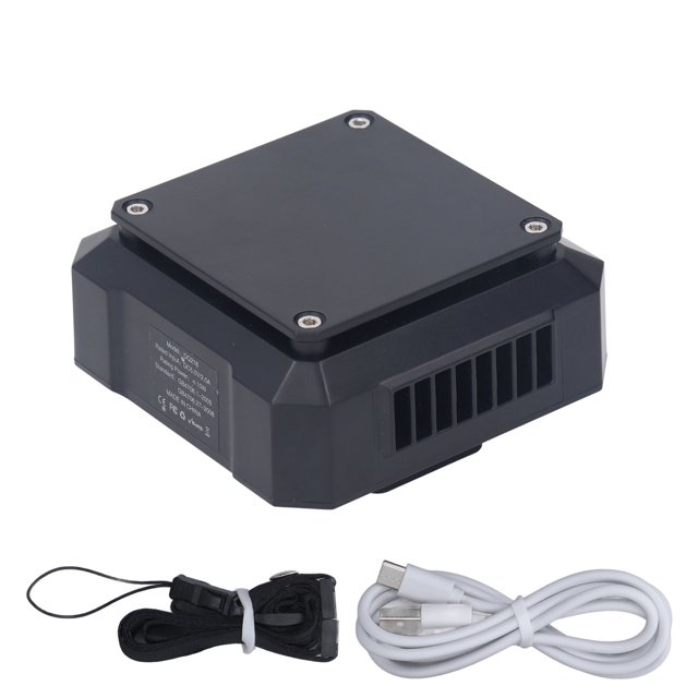 Ventilador con clip de cintura Sailing Mini USB recargable Batería de 4000 mAh viento fuerte 3 velocidades negro