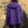 thumbnail image 5 of Rigardu Hoodies for Women Pullover Women's Quilted Pullover Puffer Jacket Oversized Long Sleeve Hooded Coats Winter Warm Lightweight Outwear with Pocket Womens Hoodies Purple Xxl, 5 of 8