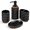 Black-Embossed Textured-4-Piece, variant on Ceramic Bathroom Accessories Set Black 4 Piece Tulip Design