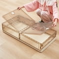 thumbnail image 3 of Brown Stackable UnderBed Storage with Wheels, 3 of 9