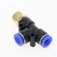 thumbnail image 2 of 5pcs PD " Accesorios neumáticos 4 mm a 12 mm de tubo de manguera 1/4 "1/8" 3/8 "1/2 "BSP Conector de aire de hilo macho T Tira de TEE Conector de aire Acoplador, 2 of 6