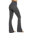 thumbnail image 6 of Womens Flare Leggings with Tummy Control Crossover Waist and Wide Leg, 6 of 14