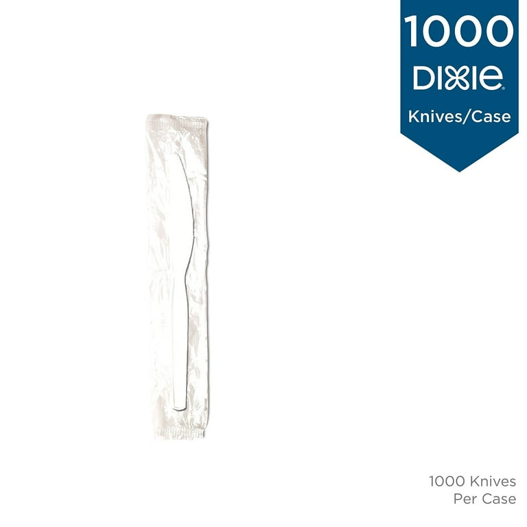 Individually Wrapped Mediumweight Cutlery, Knives, White, 1,000/Carton Individually Wrapped Mediumweight Cutlery, Knives, White, 1,000/Carton