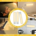 thumbnail image 3 of 2-Pack LED Motion Sensor Light, Wireless Under Cabinet Lights with 3 Modes, USB Rechargeable for Home, Wardrobe, Closet, Cabinet (Warm), 3 of 5