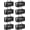 Black, variant on Moving Bags, Packing Bags Heavy Duty with Backpack Straps, Sturdy Handles and Zippers, Black (Pack of 8)