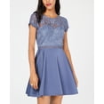 thumbnail image 1 of City Studios - Lace & Scuba Fit & Flare Dress - Juniors - 1, 1 of 2