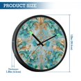 thumbnail image 3 of Indoor 12' Voice-Activated Luminous Decoration Wall Clock With LED Night Light Featuring Ornate Floral Motifs, 3 of 8