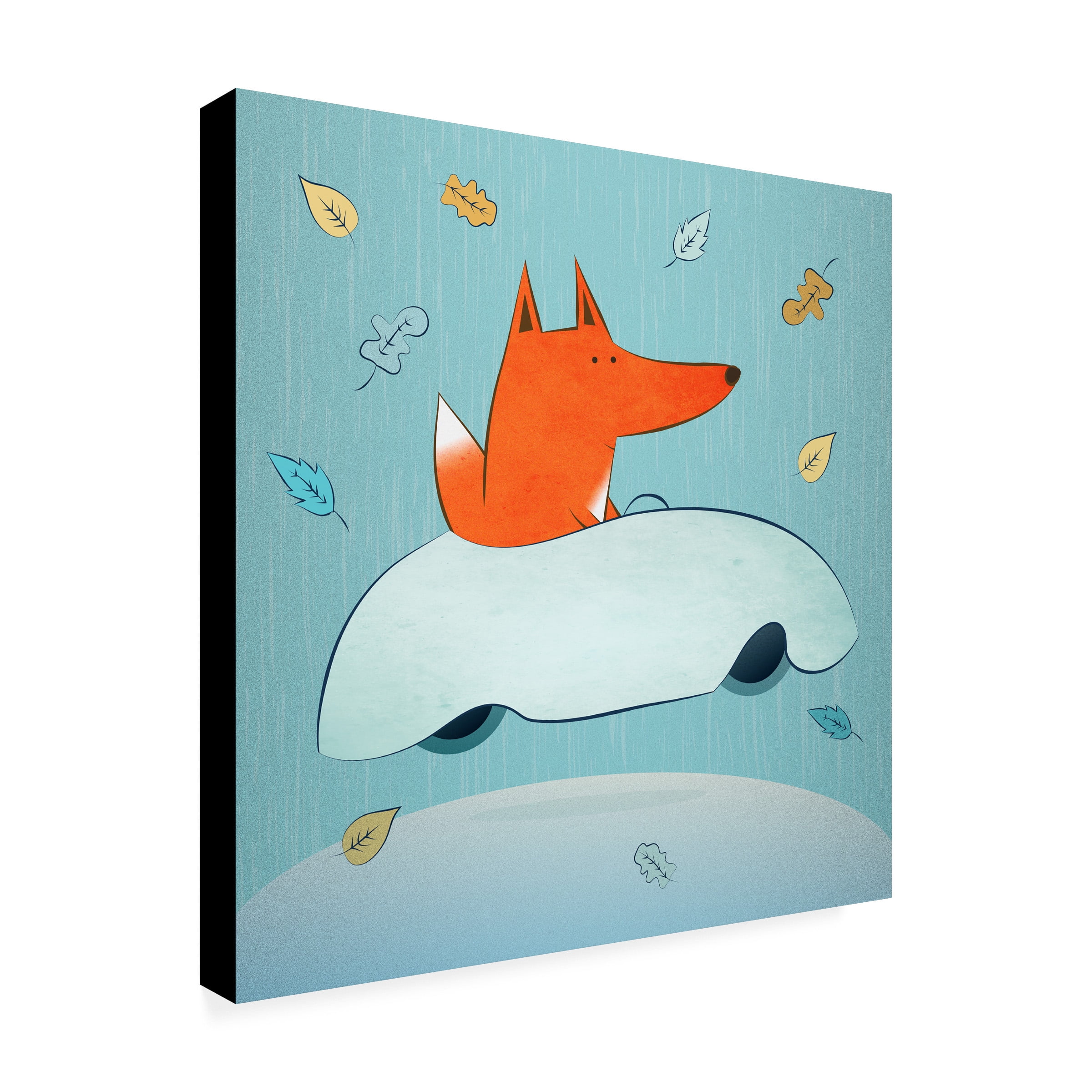 Carla Martell 'Fox in Car' Canvas Art