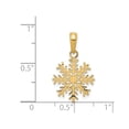 thumbnail image 3 of 14K Yellow Gold Snowflake Charm Pendant Necklace with Chain, 3 of 4