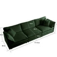 thumbnail image 6 of JERFIT Modern 6-Piece Modular Sectional Sofa Set with Extra Deep Seating, Green Chenille Fabric, U-Shaped Couch for Large Living Room, 6 of 9