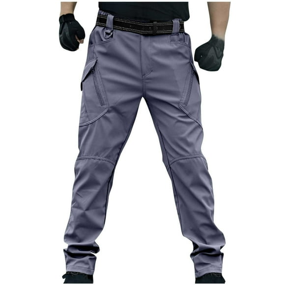 LOVZFMLL Cargo Pants for Men's Pants Cargo Pocket Lace-up Casual Sweatpants Pencil Full Length Pants